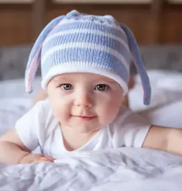 Melange Collection Hat With Bunny Ears - Blue