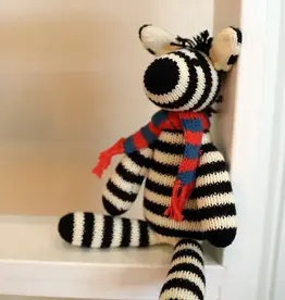 Melange Collection Knit Zebra Toy