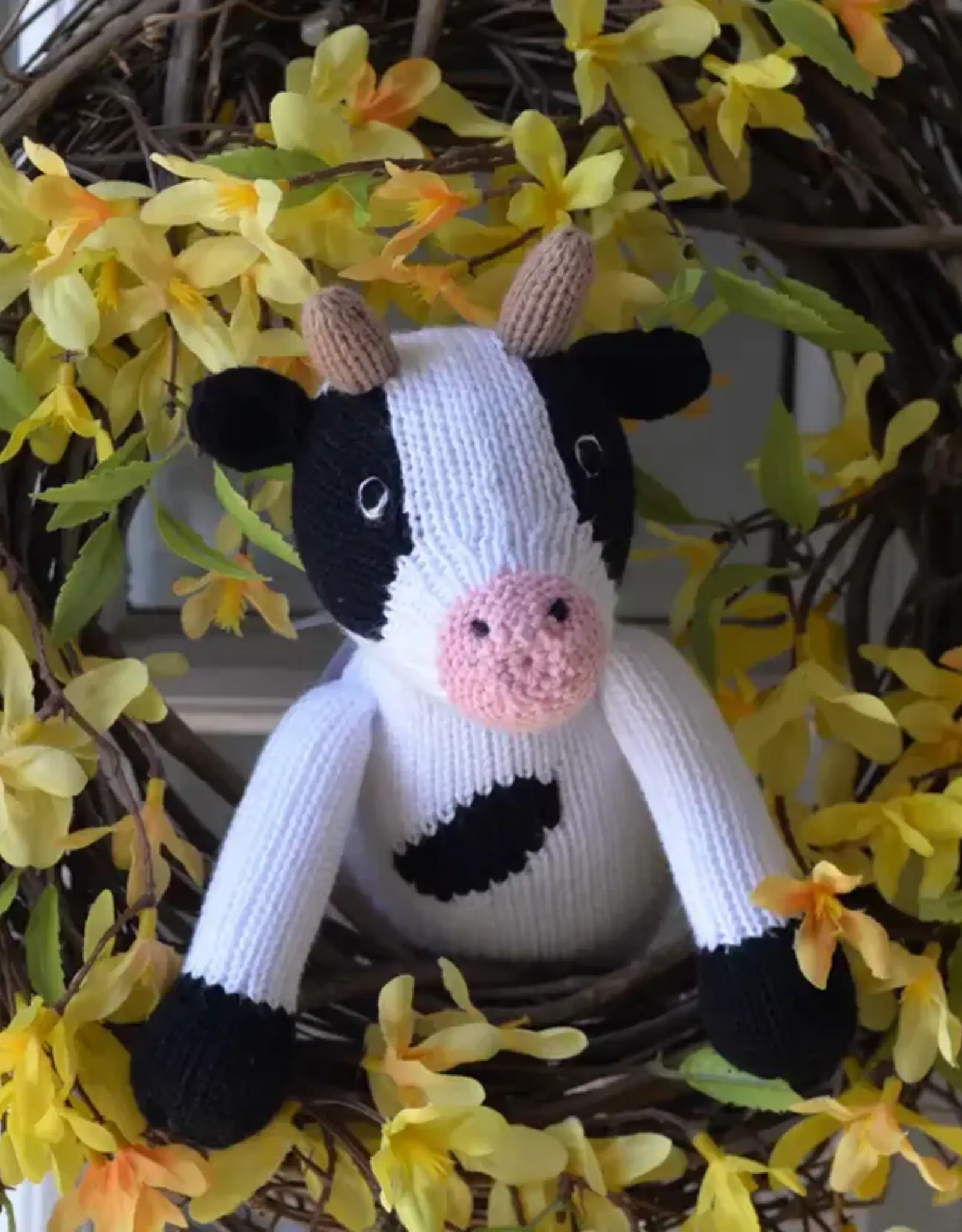 Melange Collection Knit Cow Toy