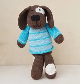 Melange Collection Knit Spotted Dog in Sweater Toy