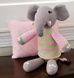 Melange Collection Knit Elephant Toy - Pink