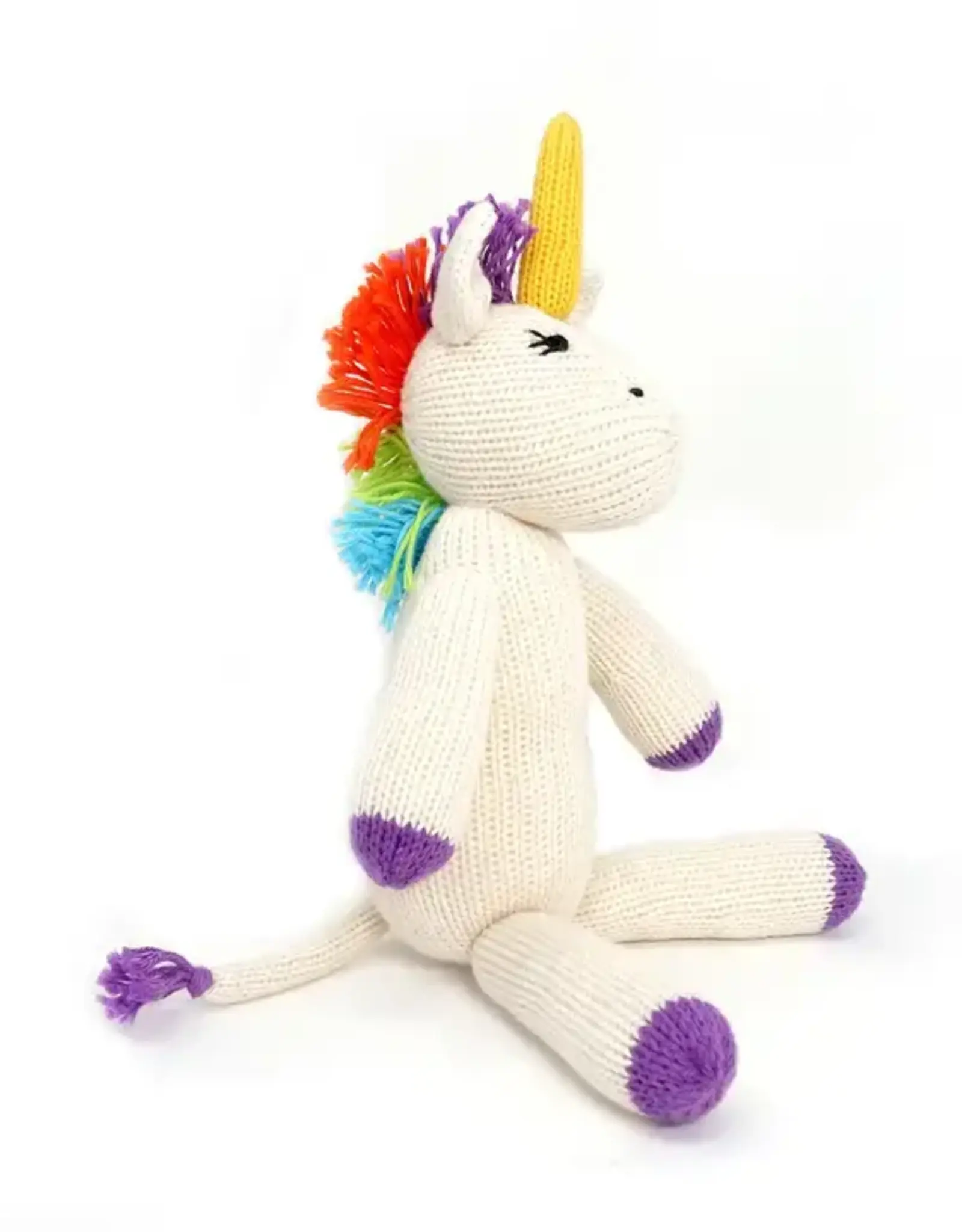 Melange Collection Knit Unicorn Toy