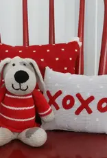 Melange Collection Knit Valentine Puppy Dog - Red
