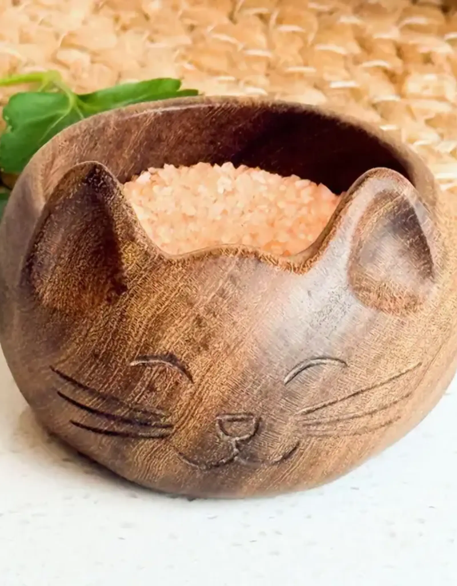 Lucia's Imports Cat Salt Bowl