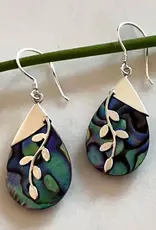 Women's Peace Collection Abalone Leaf Earrings