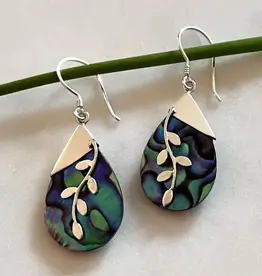 Women's Peace Collection Abalone Leaf Earrings