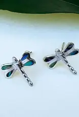 Women's Peace Collection Abalone Dragonfly Studs