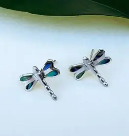 Women's Peace Collection Abalone Dragonfly Studs