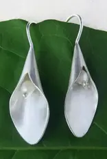 Women's Peace Collection Sacred Lily Silver Earrings