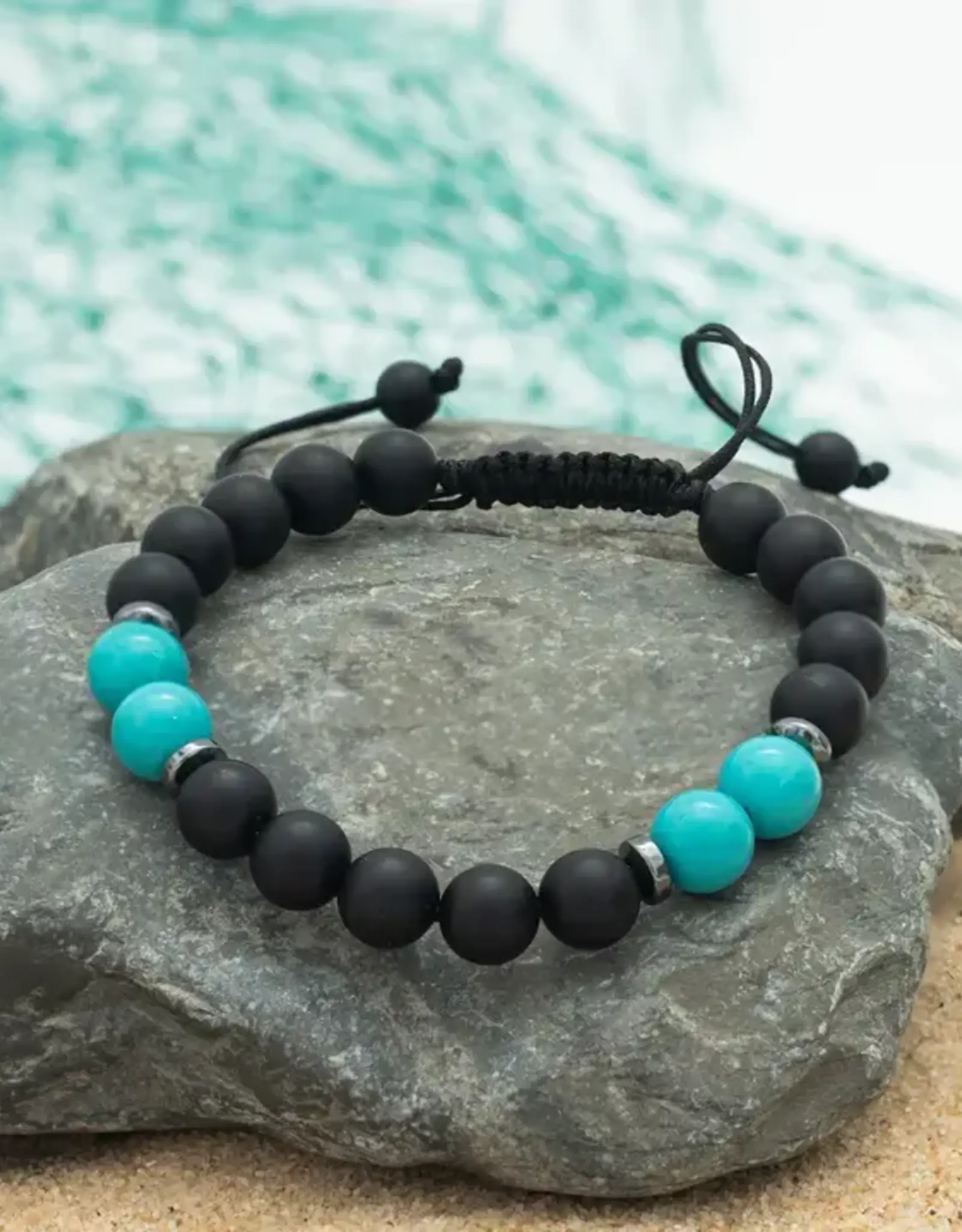 Starfish Project 5 & 2 Black and Teal Unisex Bracelet