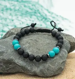 Starfish Project 5 & 2 Black and Teal Unisex Bracelet