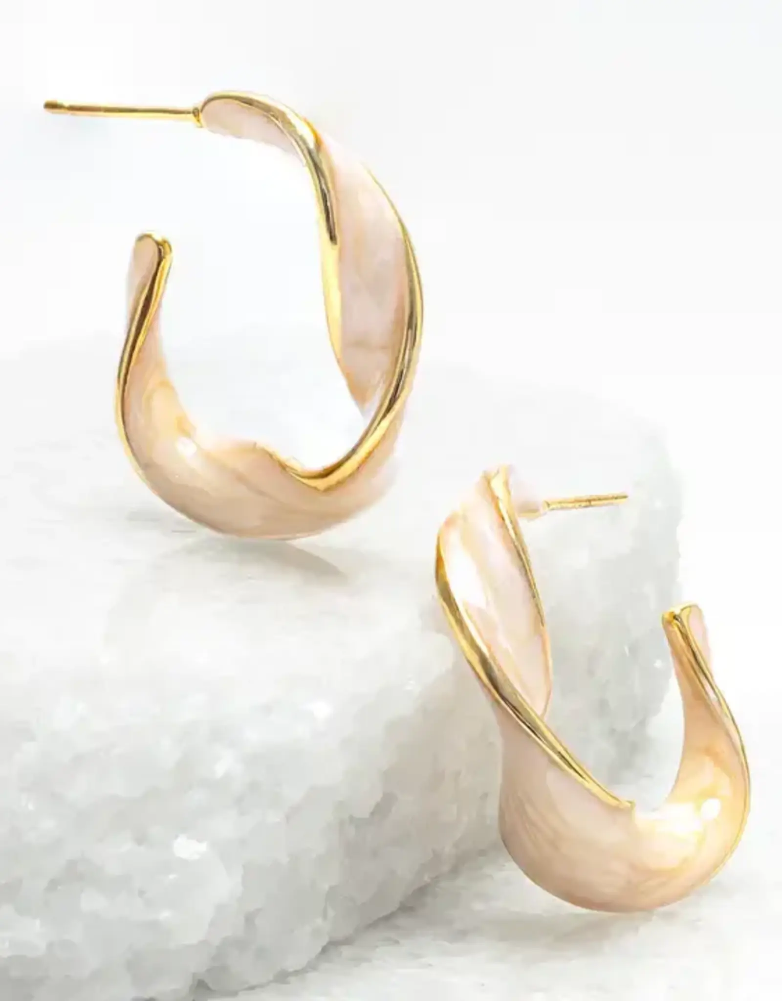 Starfish Project With a Twist Hoops in Coral