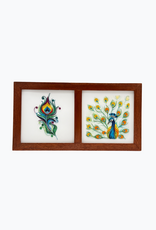 Bunyaad Pakistan Natural Mahogany Wood Duo Frame