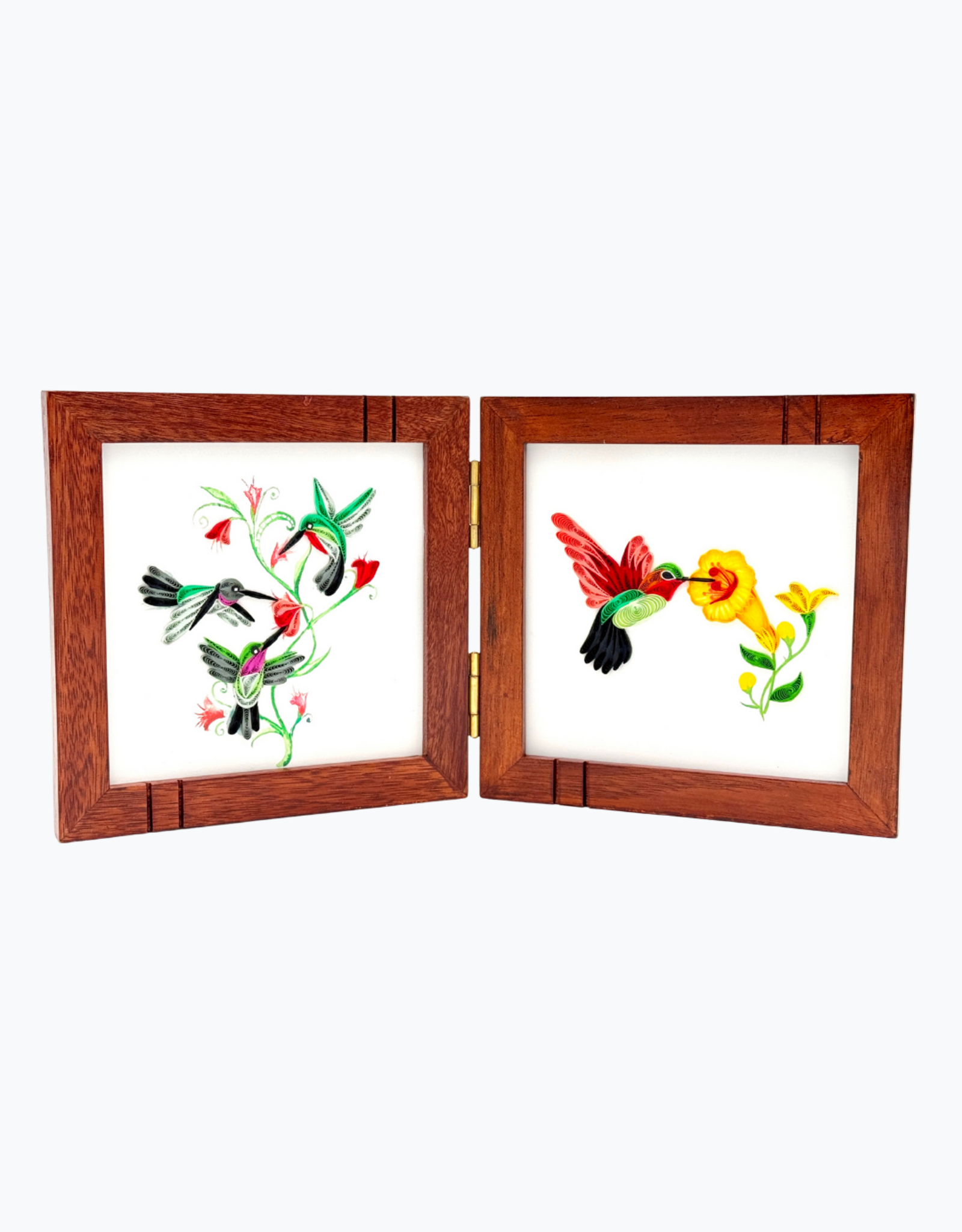 Bunyaad Pakistan Natural Mahogany Striped Duo Frame Hinged