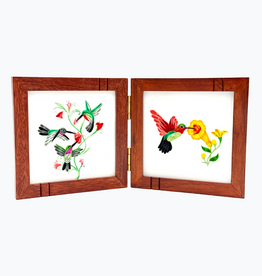Bunyaad Pakistan Natural Mahogany Striped Duo Frame Hinged