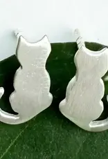 Women's Peace Collection Tiny Cat Studs - Sterling Silver