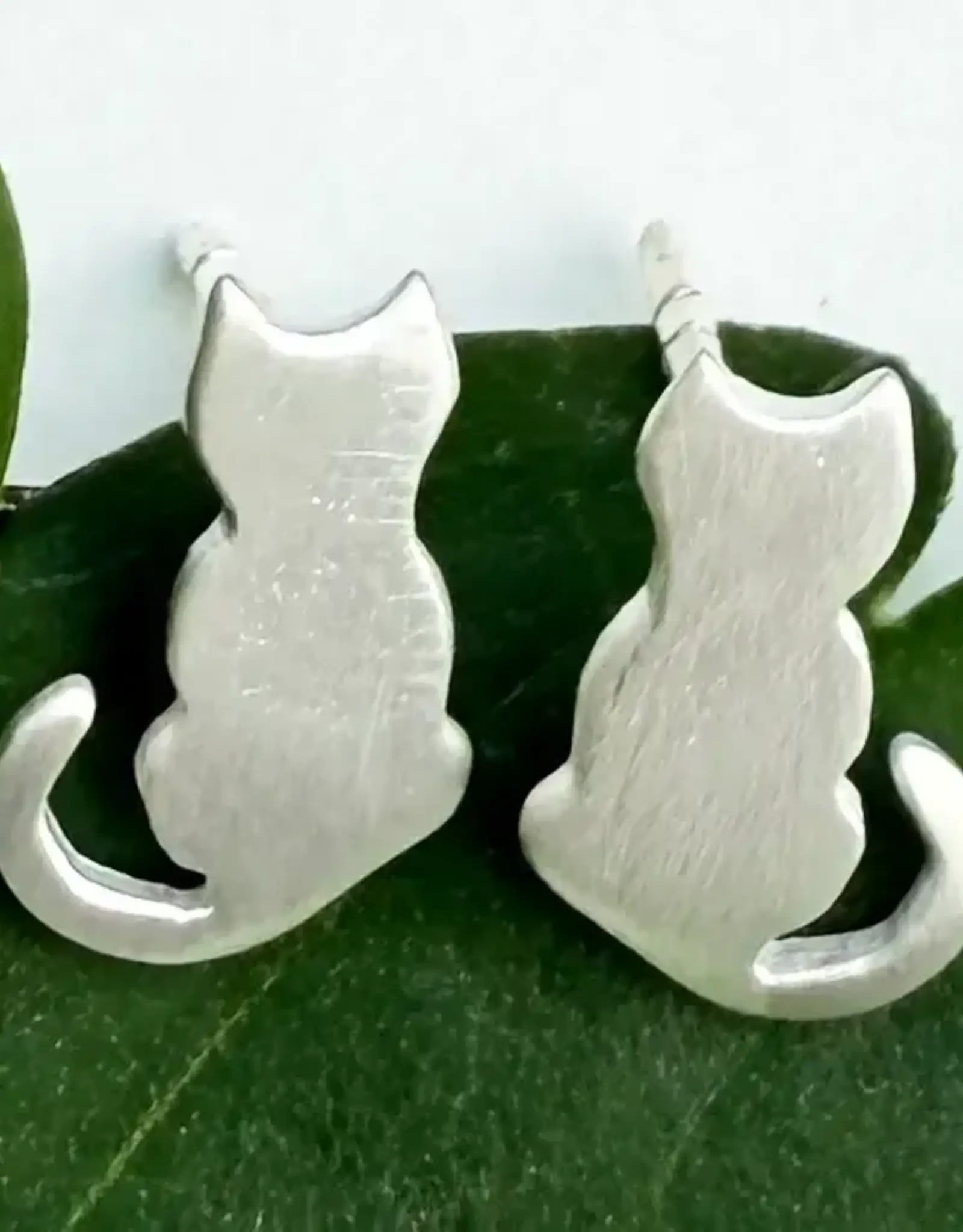 Women's Peace Collection Tiny Cat Studs - Sterling Silver