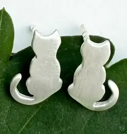 Women's Peace Collection Tiny Cat Studs - Sterling Silver