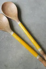 WorldFinds Turmeric Capiz & Durian Wood Server