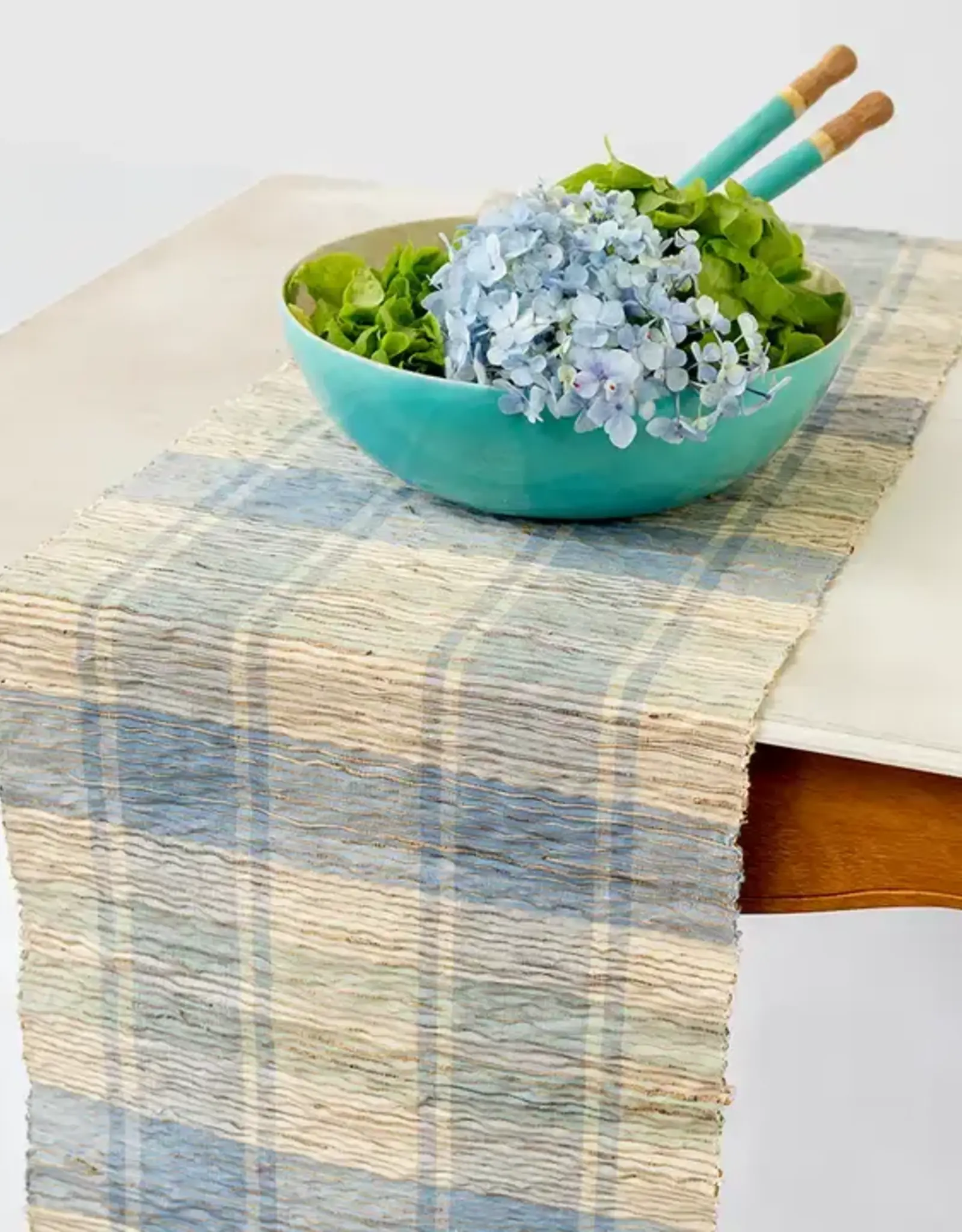 Balizen Vetiver Runner (Bluebell Plaid)