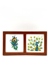 Bunyaad Pakistan CAN 211620 Natural Mahogany Wood Duo Frame