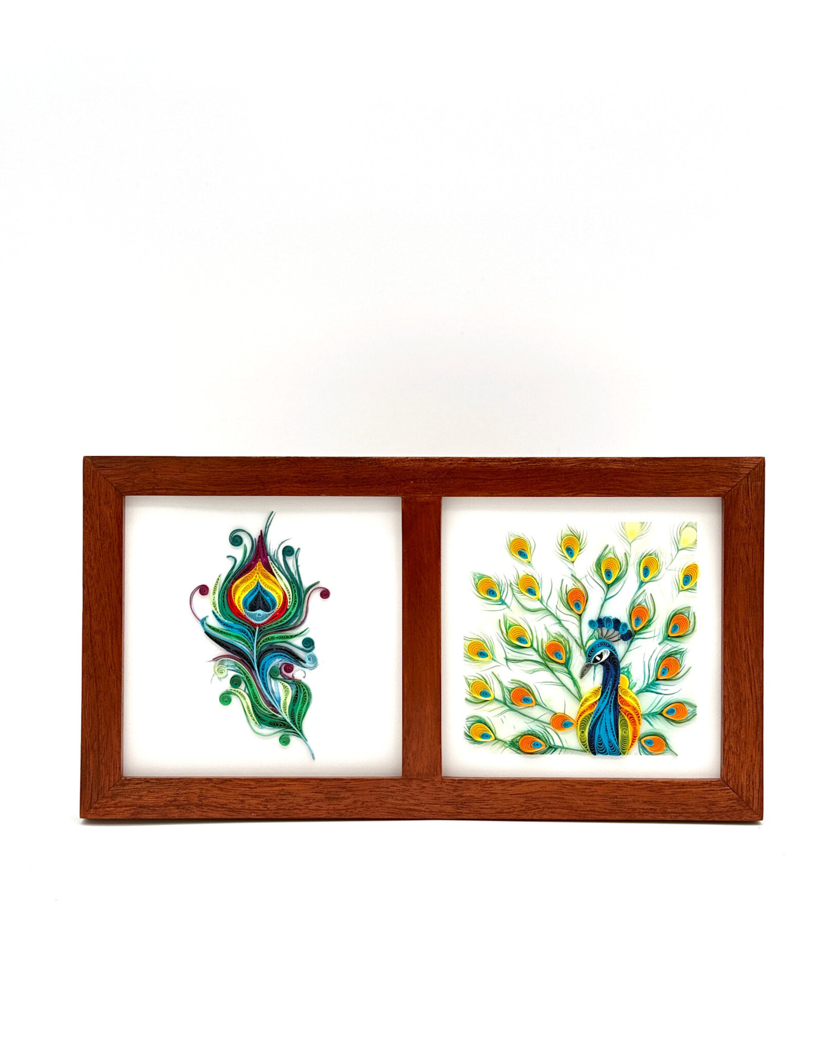 Bunyaad Pakistan CAN 211620 Natural Mahogany Wood Duo Frame