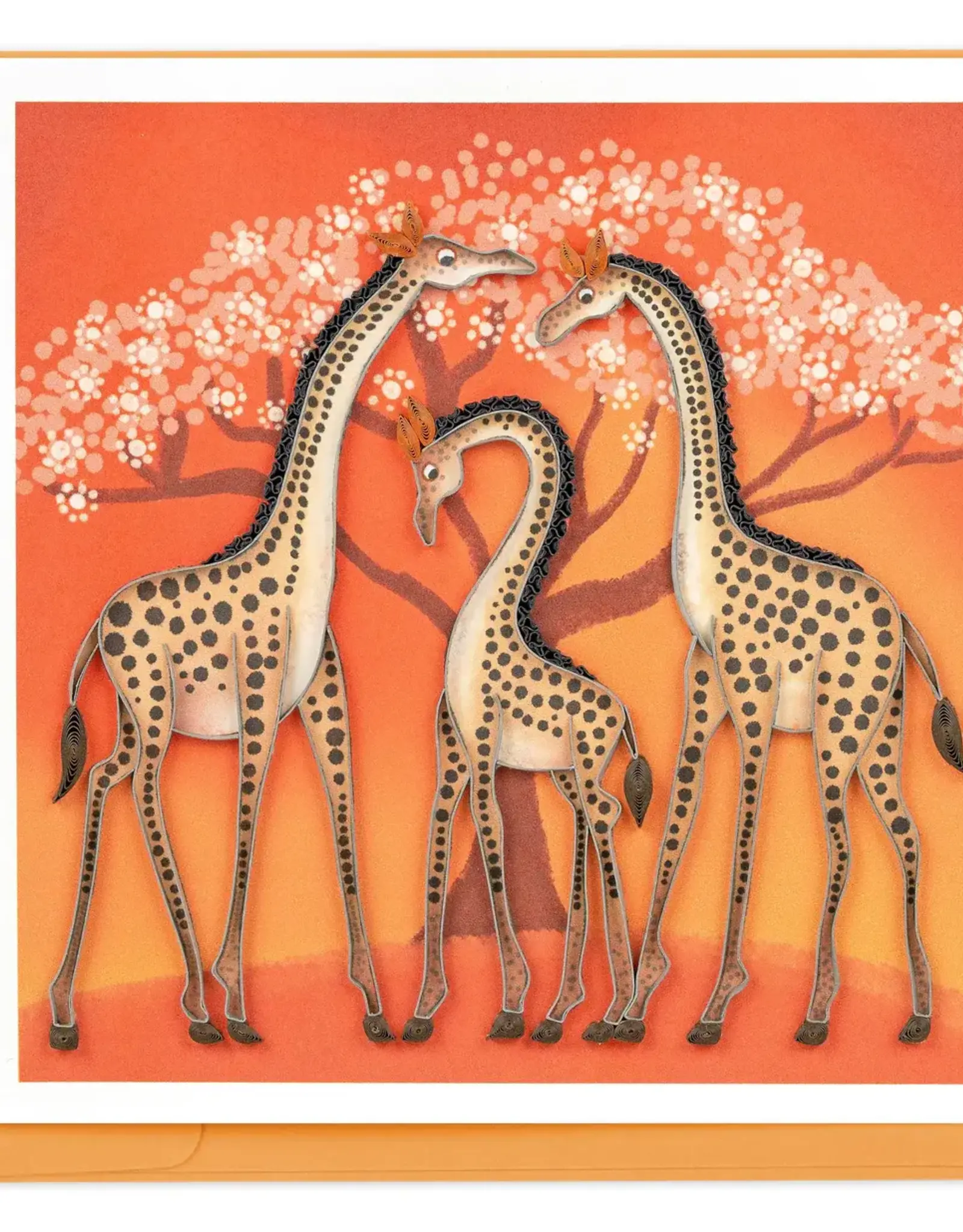 Quilling Card Quilled Tinga Tinga Giraffes Greeting Card