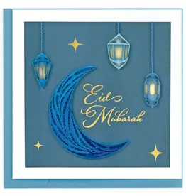 Quilling Card Quilled Moon Eid Mubarak Greeting Card