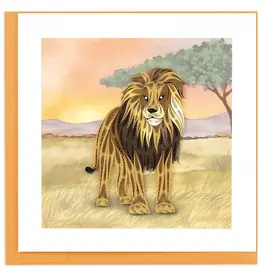 Quilling Card Quilled Savanna Lion Greeting Card