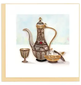 Quilling Card Quilled Arabian Tea Pot Greeting Card
