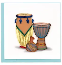 Quilling Card Quilled African Drums Greeting Card