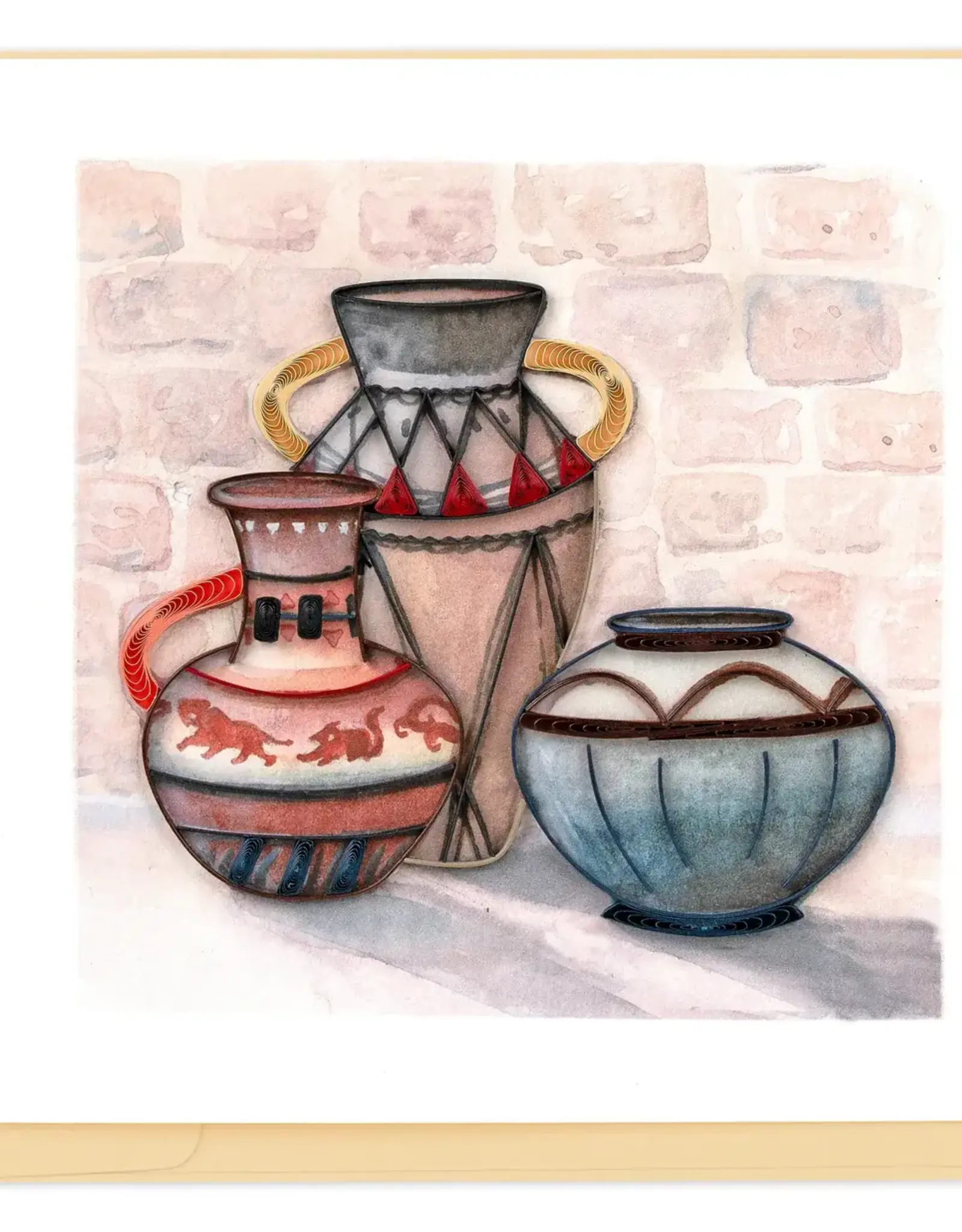 Quilling Card Quilled Traditional African Pottery Greeting Card