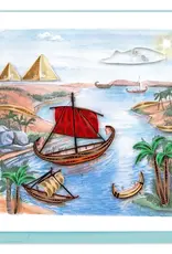 Quilling Card Quilled The River Nile Greeting Card