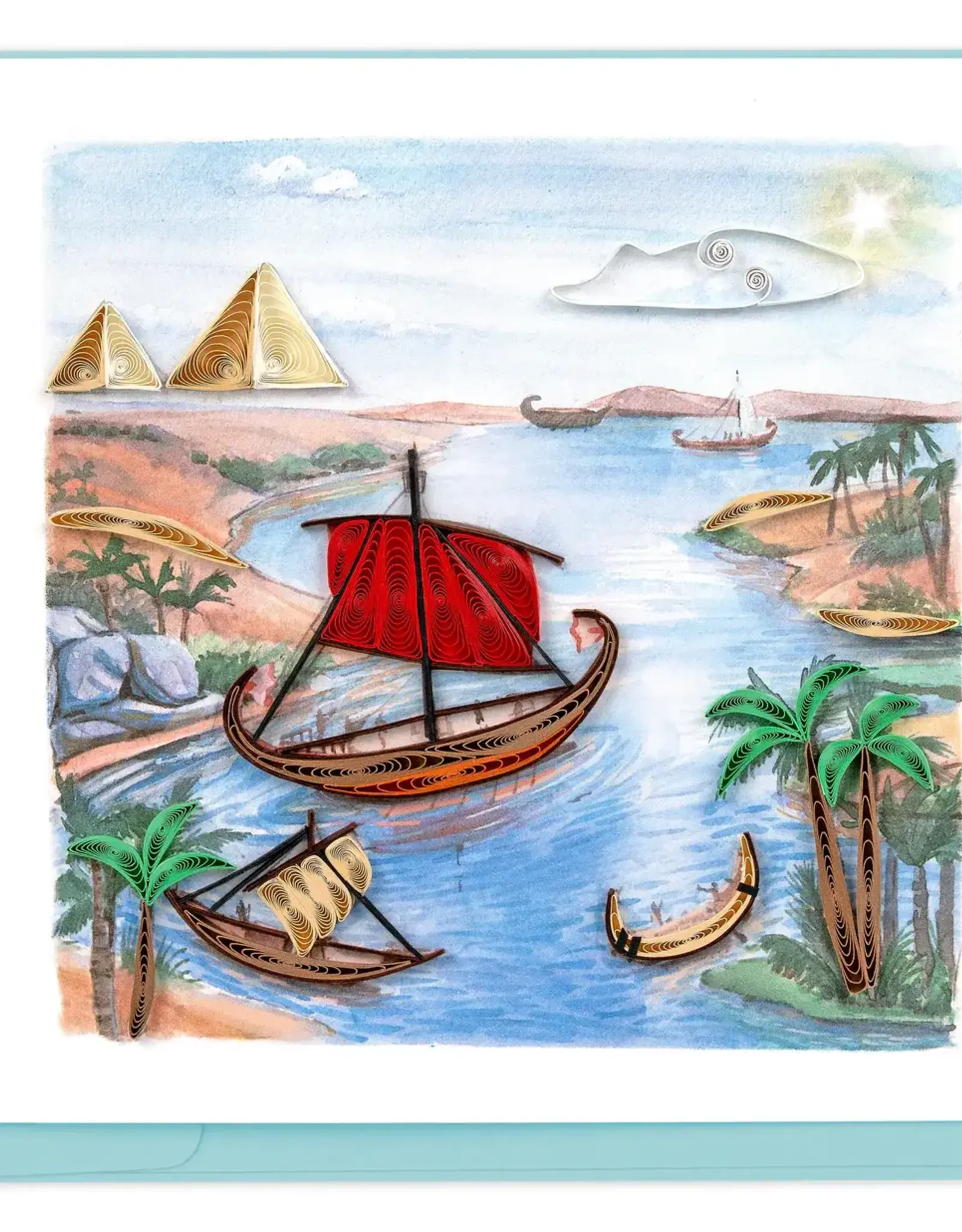 Quilling Card Quilled The River Nile Greeting Card