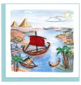 Quilling Card Quilled The River Nile Greeting Card