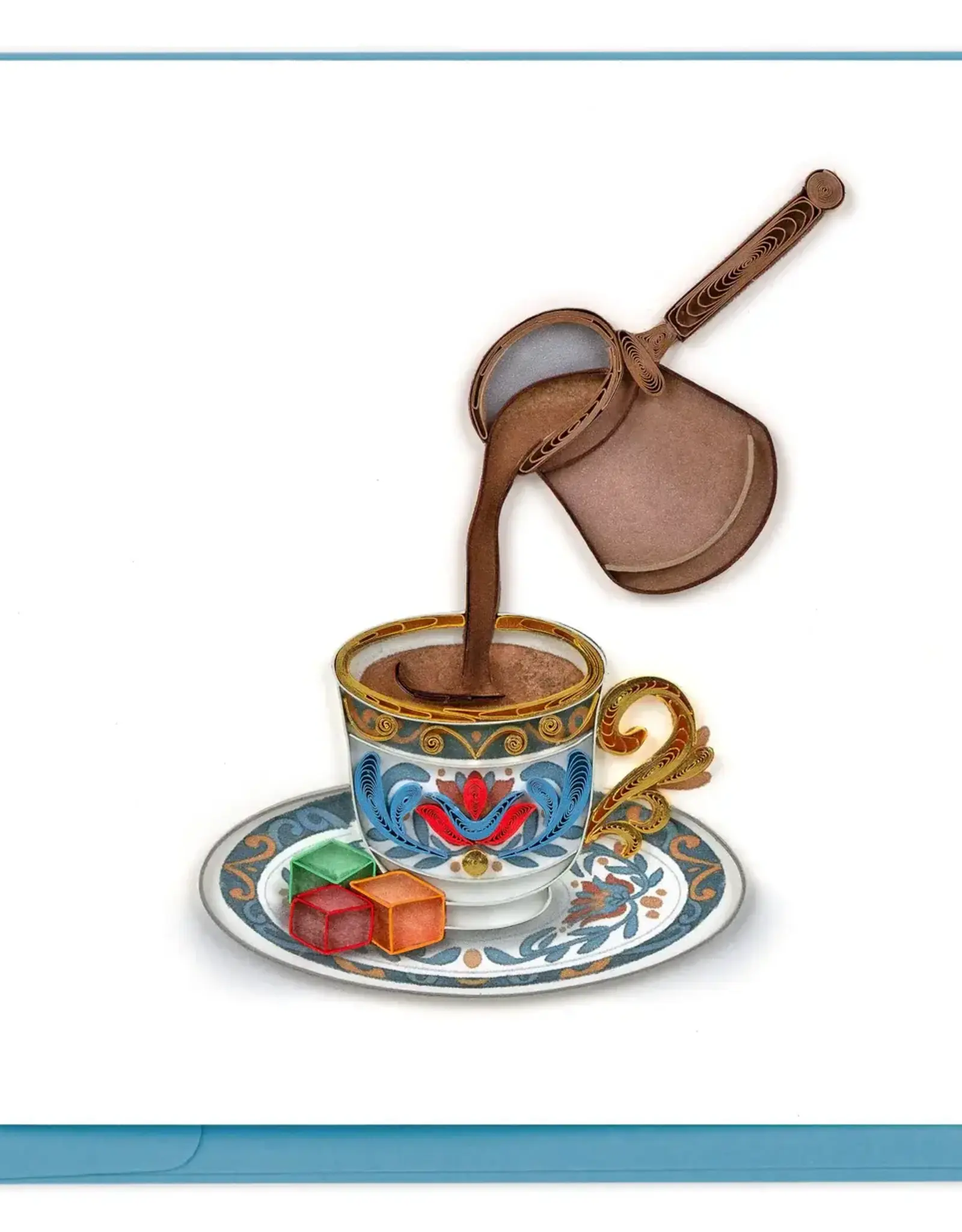 Quilling Card Quilled Turkish Coffee Greeting Card