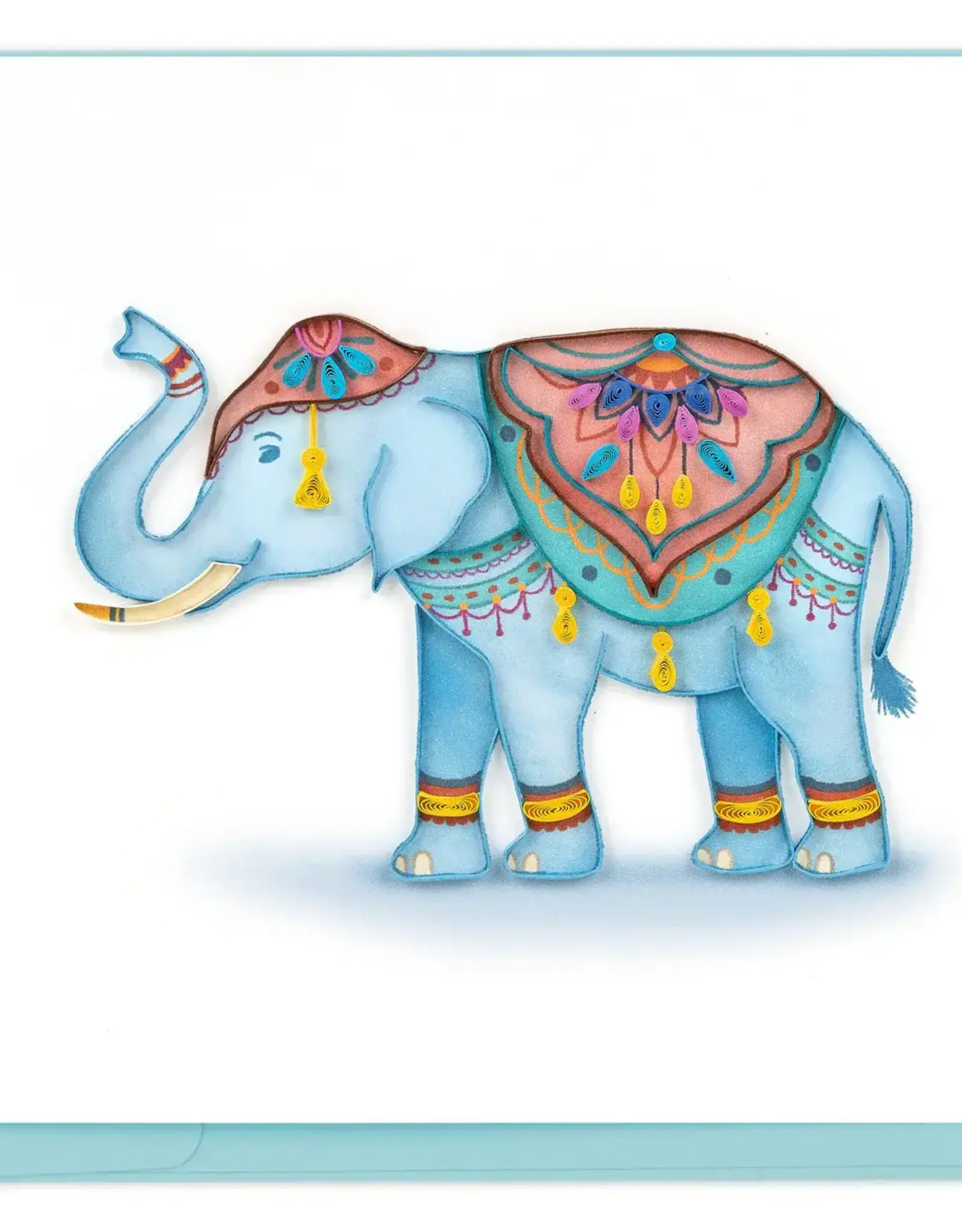 Quilling Card Quilled Decorated Elephant Greeting Card