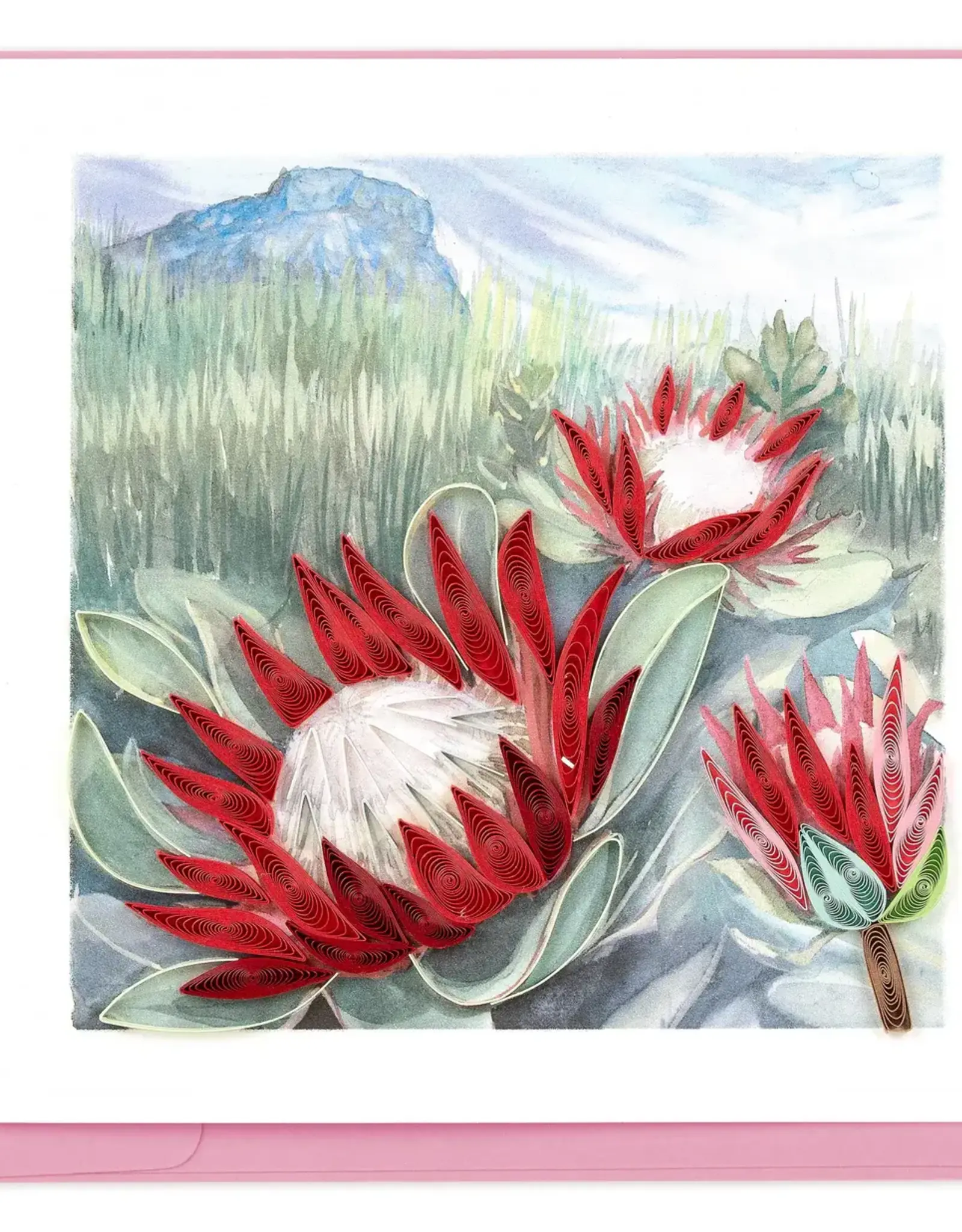 Quilling Card Quilled King Protea Greeting Card