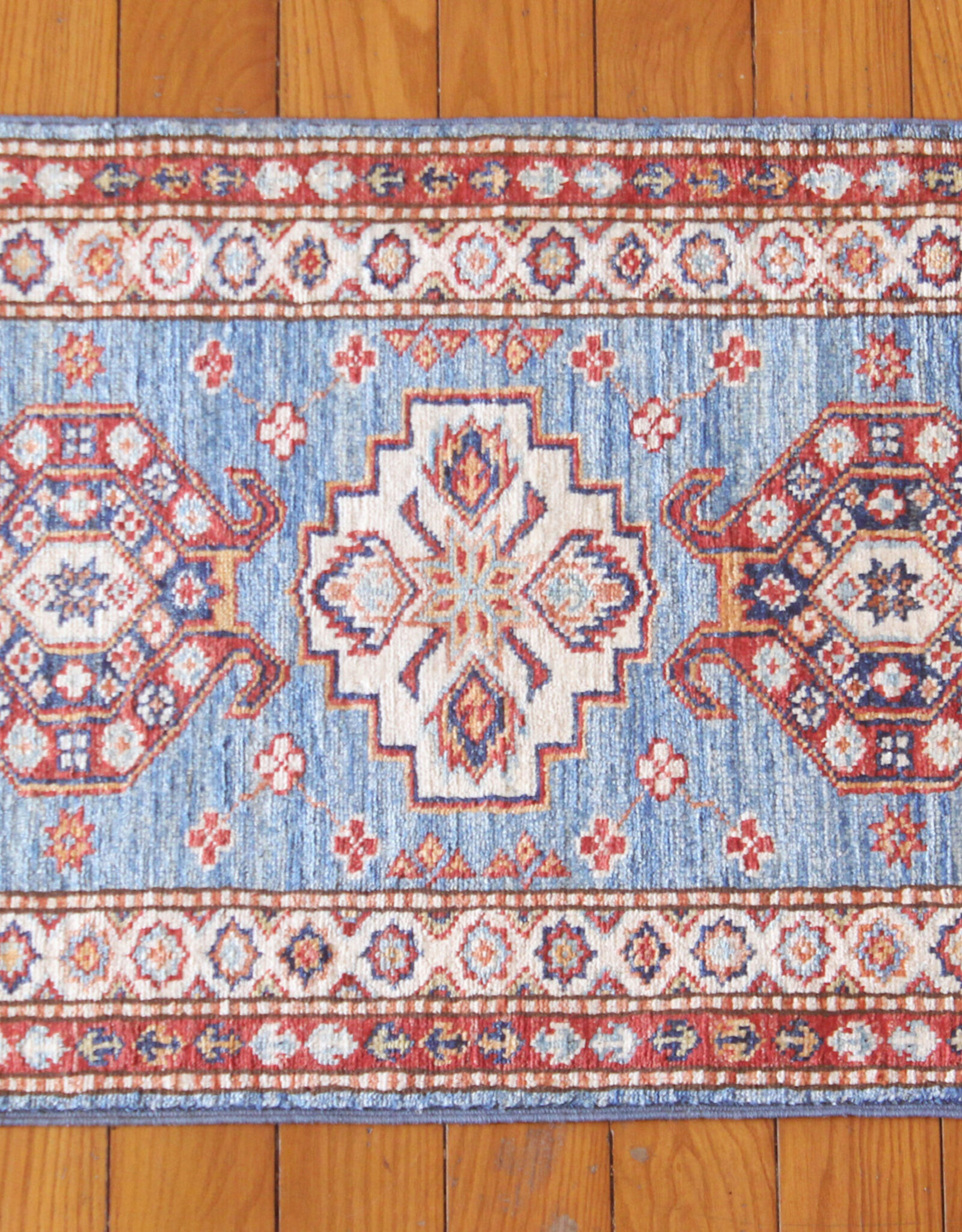 Bunyaad Pakistan 2221237  Blue Kazak  1.11 X 2.11