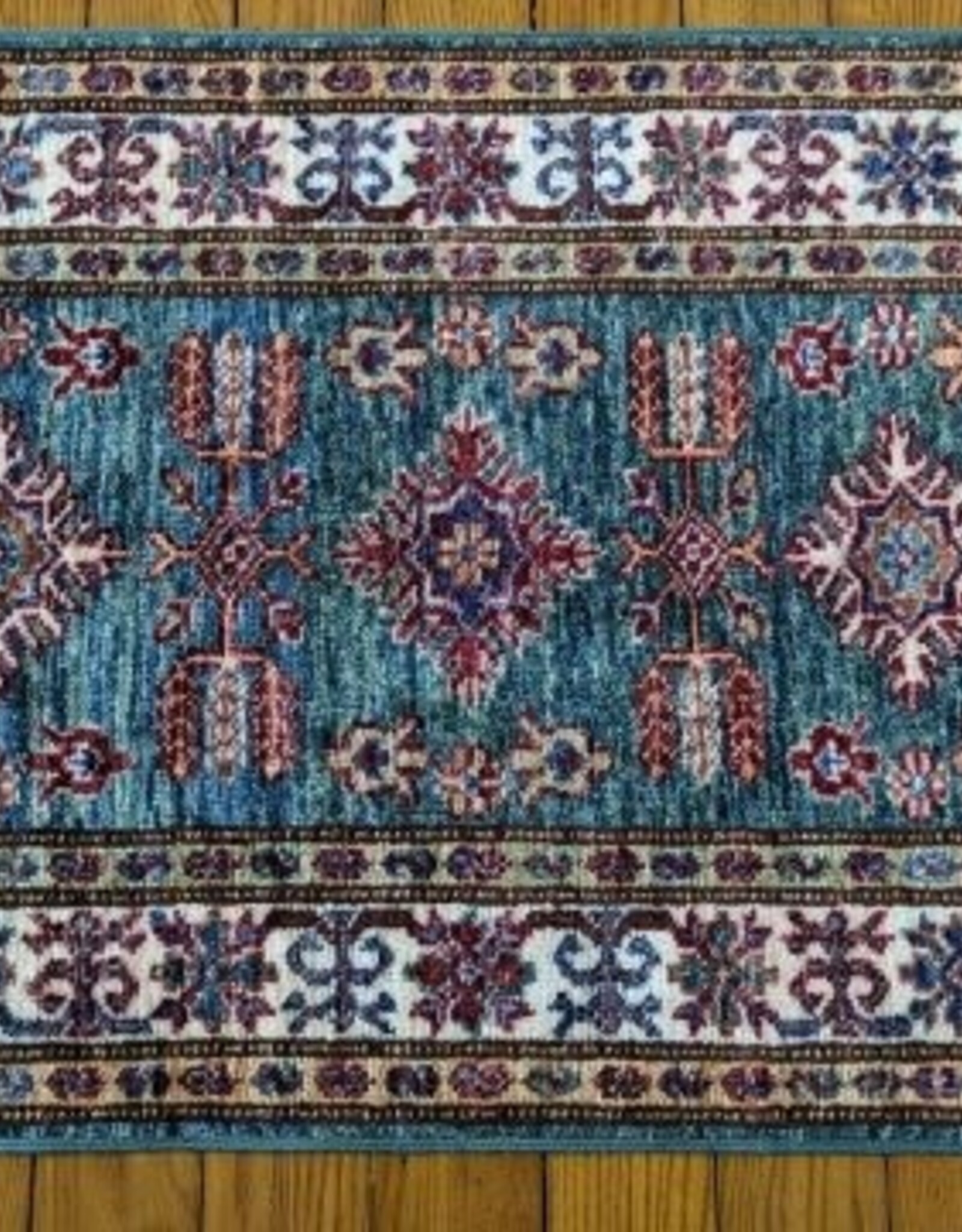 Bunyaad Pakistan 2241026  Green Kazak  2.0 X 3.1