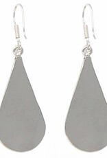 Global Crafts Deep Purple Abalone Teardrop Earrings