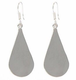 Global Crafts Deep Purple Abalone Teardrop Earrings