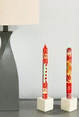 Global Crafts Hand Painted Dinner Candles Set - Owoduni Design
