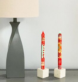 Global Crafts Hand Painted Dinner Candles Set - Owoduni Design