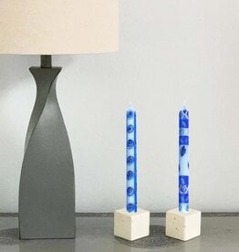 Thumbprint Artifacts Hand Painted Dinner Pair Candles - Feruzi Design