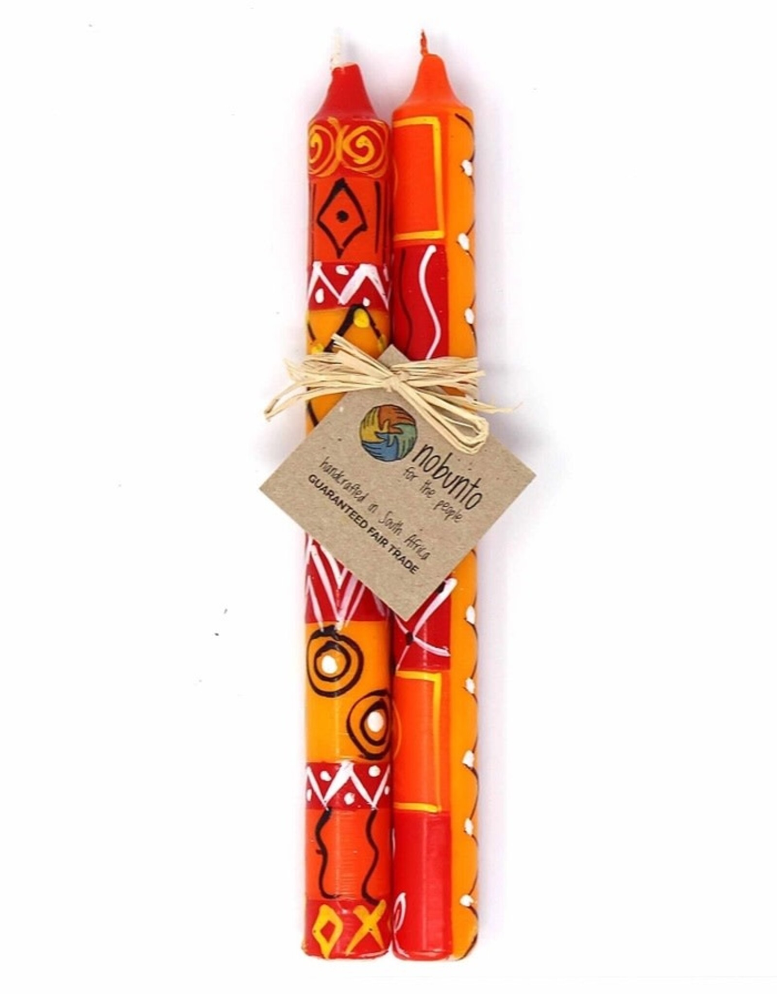 Thumbprint Artifacts Zahabu Design 9" Taper Candle - Set of 2