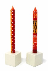 Thumbprint Artifacts Zahabu Design 9" Taper Candle - Set of 2