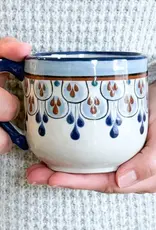 Upavim Crafts Painted Ceramic Barrel Mug