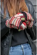 Lost Horizons Confetti Convertible Wool Mittens (Black and Red)