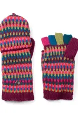 Lost Horizons Confetti Convertible Wool Mittens (Wine)